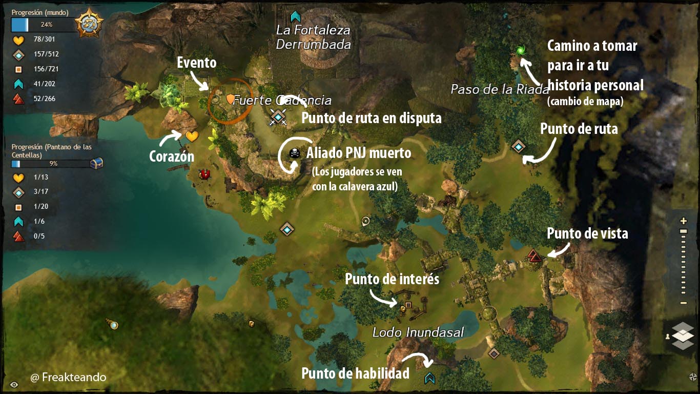 Resultado de imagen de mapa guild war 2 leyenda